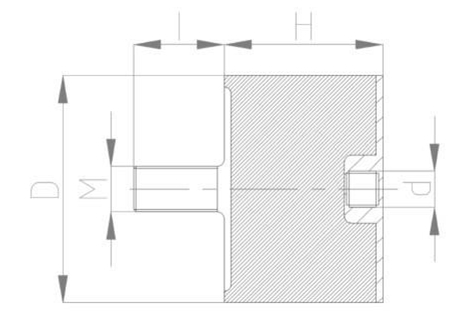JNDD型<a href='http://v1614.cn' target='_blank'><u>橡膠減震器</u></a>結(jié)構(gòu)圖